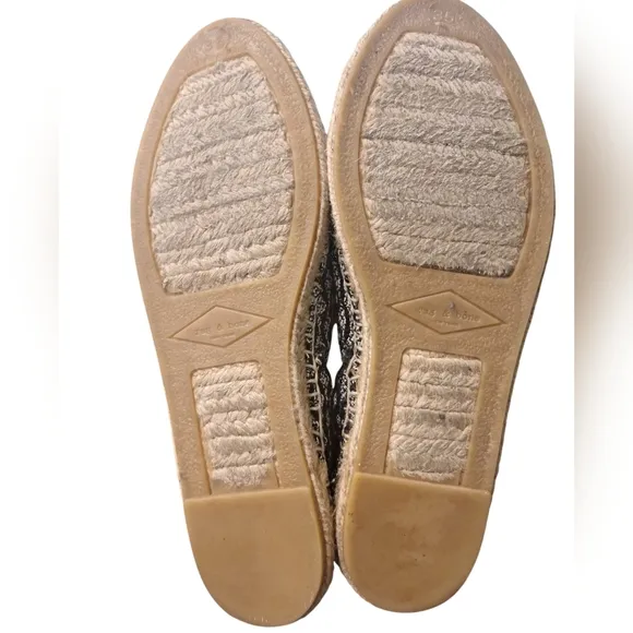 Rag &amp; Bone Georgie Woven Espadrille Slip On Flats 5 / 5.5