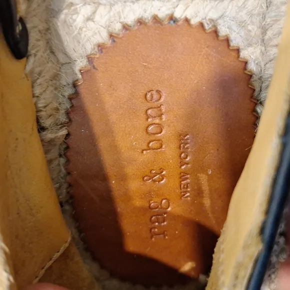 Rag &amp; Bone Georgie Woven Espadrille Slip On Flats 5 / 5.5