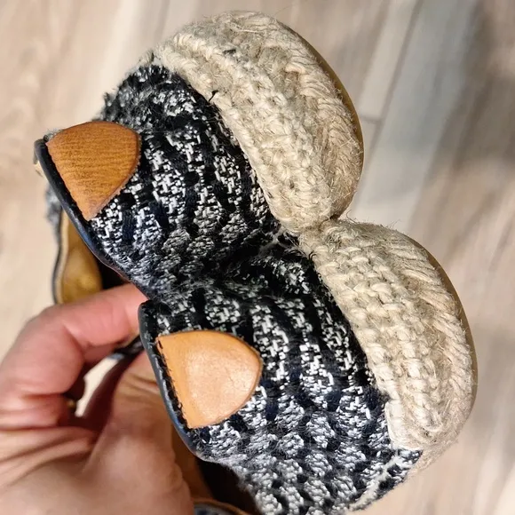 Rag &amp; Bone Georgie Woven Espadrille Slip On Flats 5 / 5.5