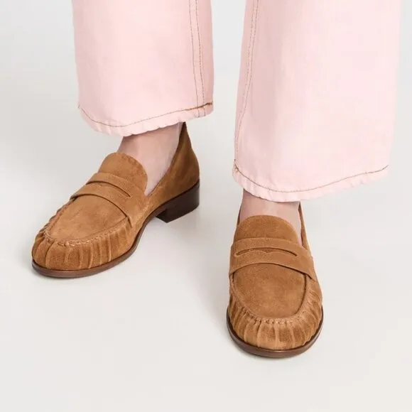 Rag &amp; Bone Sid Loafers – Tobacco Suede – Size 39.5​​