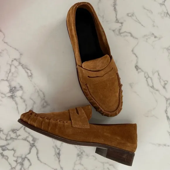 Rag &amp; Bone Sid Loafers – Tobacco Suede – Size 39.5​​