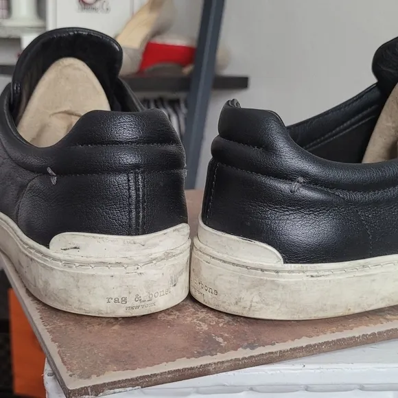 RAG &amp; bone sneakers black leather low top