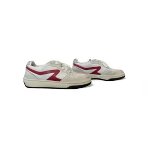 Rag Bone White Retro Court Sneakers in Red &amp; White Womens Size 7