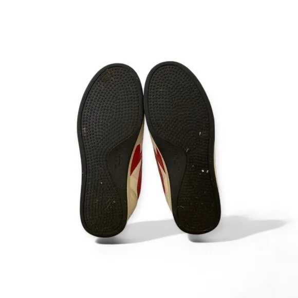 Rag Bone White Retro Court Sneakers in Red &amp; White Womens Size 7