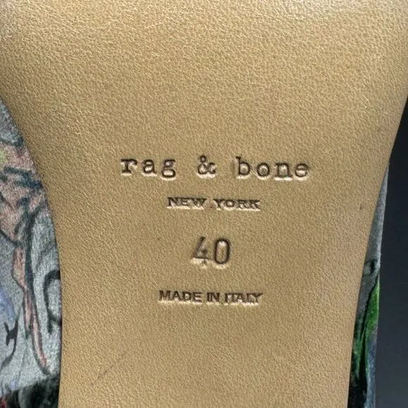 Rag &amp; Bone Gray Floral DREA Boots