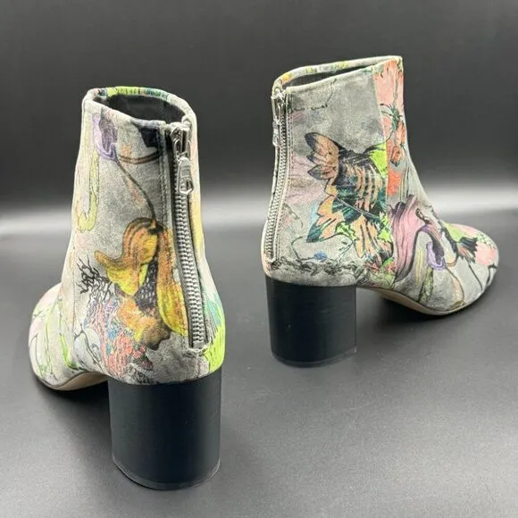 Rag &amp; Bone Gray Floral DREA Boots