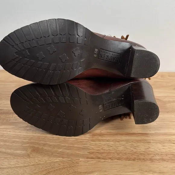 Ralph Lauren brown distressed boots