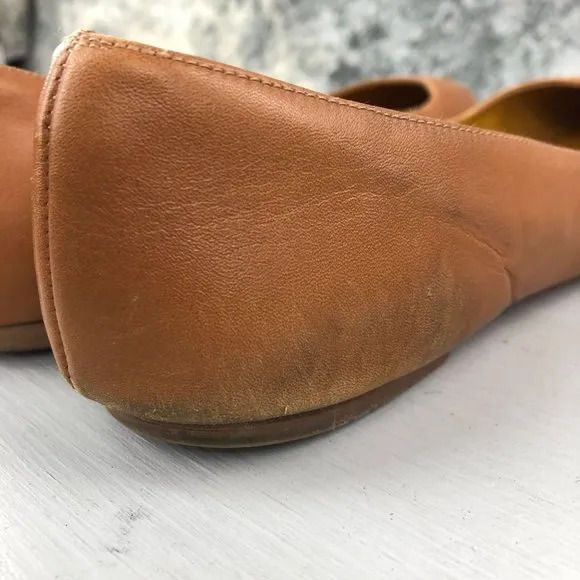 Ralph Lauren Collection Purple Label Size 9.5B Brown Leather Ballet Flats SPAIN