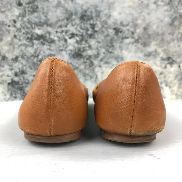 Ralph Lauren Collection Purple Label Size 9.5B Brown Leather Ballet Flats SPAIN