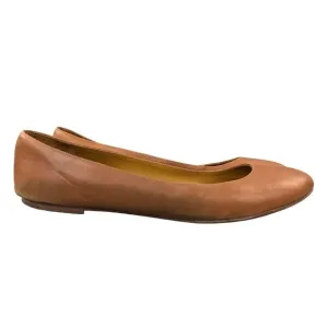 Ralph Lauren Collection Purple Label Size 9.5B Brown Leather Ballet Flats SPAIN