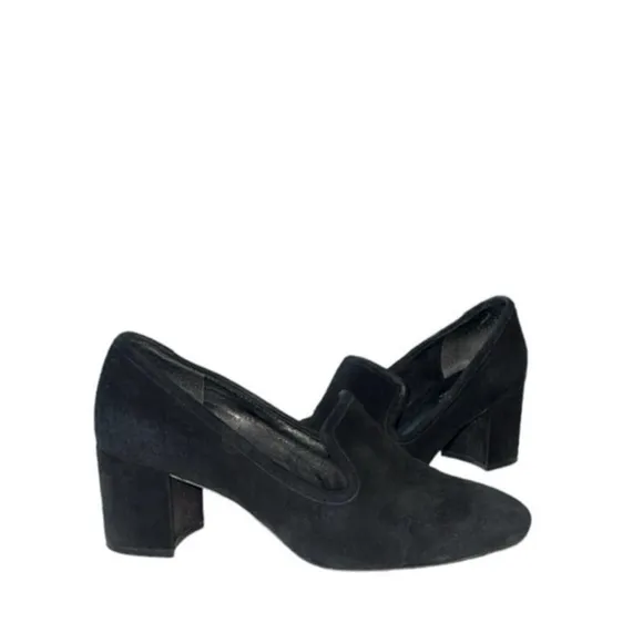 Ralph‎ Lauren Jenifer Black Suede Leather Classic Preppy Loafers Pumps 7
