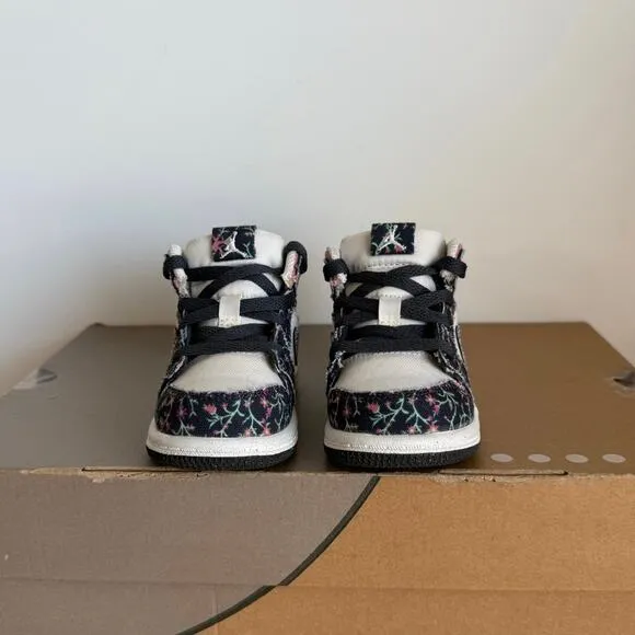 RARE Nike Air Jordan 1 Mid SE Floral/Sail Toddler Sneakers  - SZ 5 C