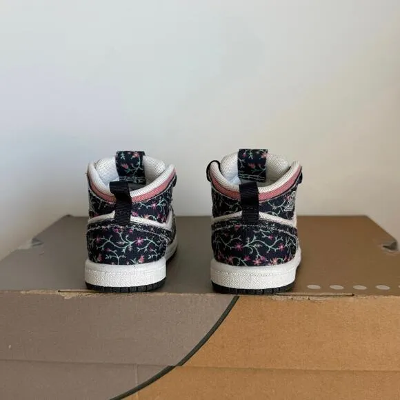 RARE Nike Air Jordan 1 Mid SE Floral/Sail Toddler Sneakers  - SZ 5 C