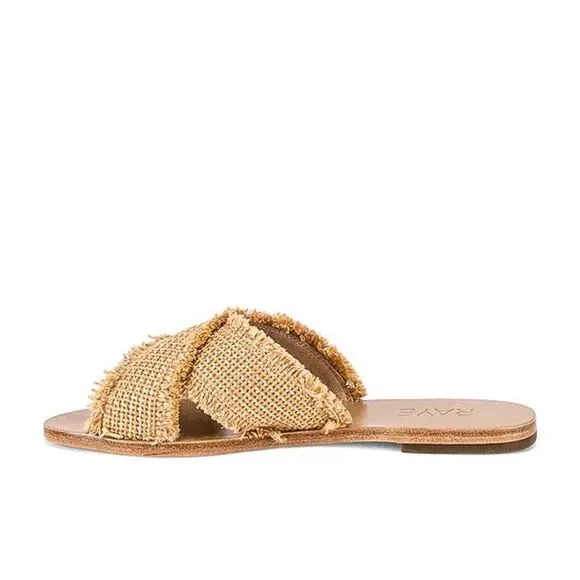 Raye Couer Sandals in Natural tan slides shoes Revolve Sz 7
