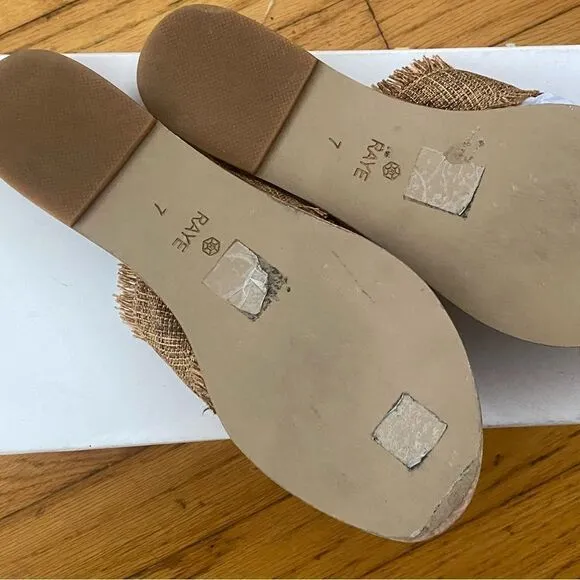 Raye Couer Sandals in Natural tan slides shoes Revolve Sz 7