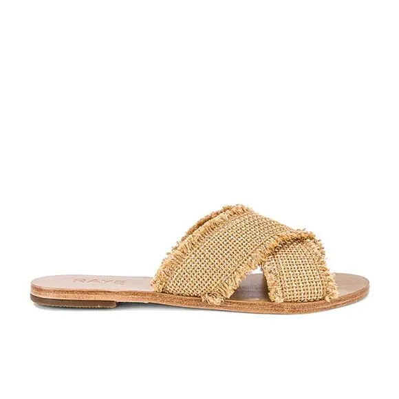 Raye Couer Sandals in Natural tan slides shoes Revolve Sz 7