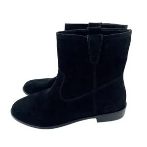 Rebecca Minkoff Chasidy Black Suede Leather Pull On Ankle Boots SZ 7 New
