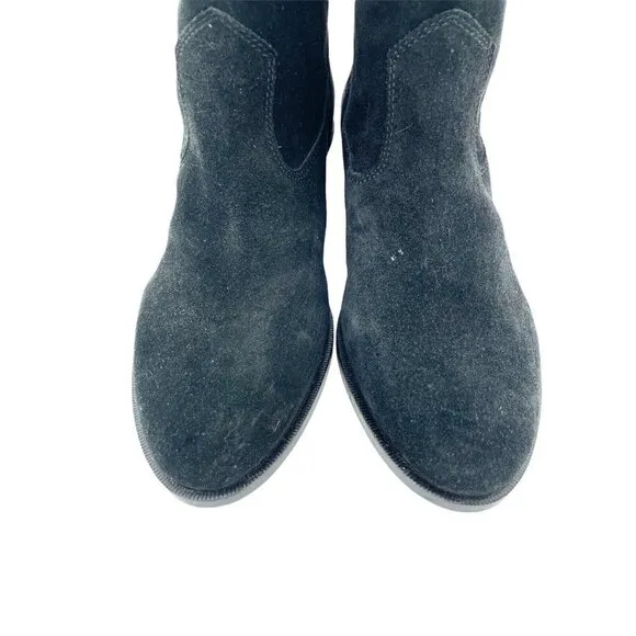 Rebecca Minkoff Chasidy Black Suede Leather Pull On Ankle Boots SZ 7.5 New