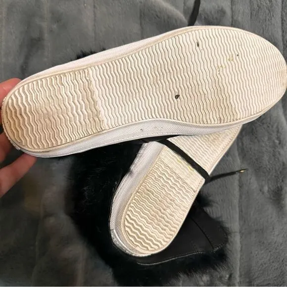 Rebecca Minkoff Sasha High Top Leathr Fur Sneakers