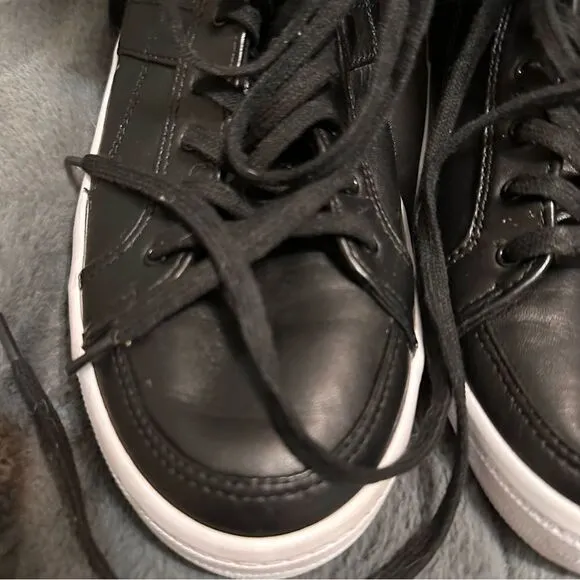 Rebecca Minkoff Sasha High Top Leathr Fur Sneakers