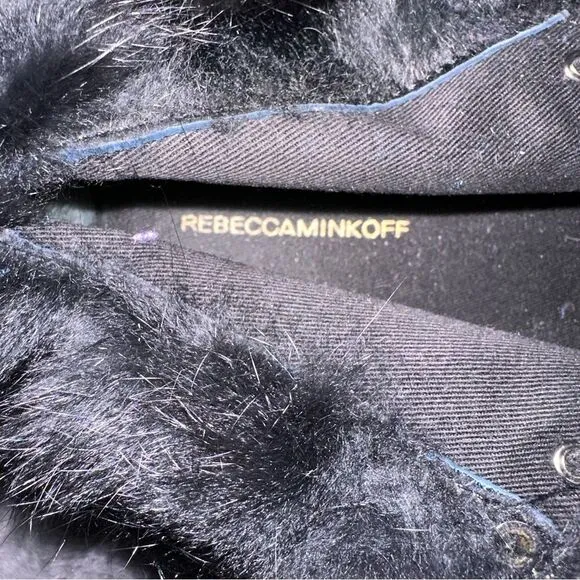 Rebecca Minkoff Sasha High Top Leathr Fur Sneakers