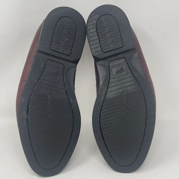 Red Wing 6605 Steel Toe Loafers Mens 9.5 EE Extra Wide Burgundy Safety Workwear