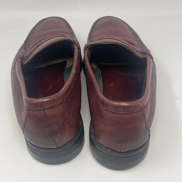 Red Wing 6605 Steel Toe Loafers Mens 9.5 EE Extra Wide Burgundy Safety Workwear