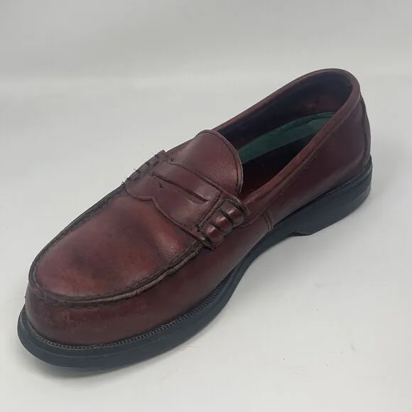 Red Wing 6605 Steel Toe Loafers Mens 9.5 EE Extra Wide Burgundy Safety Workwear