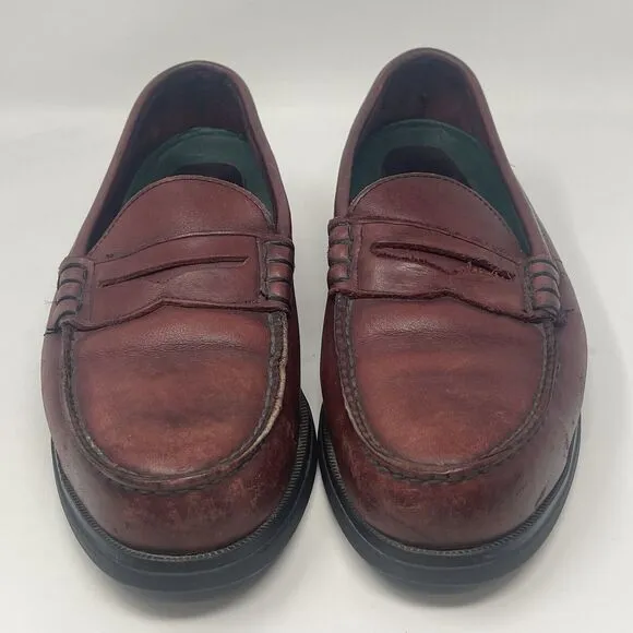 Red Wing 6605 Steel Toe Loafers Mens 9.5 EE Extra Wide Burgundy Safety Workwear