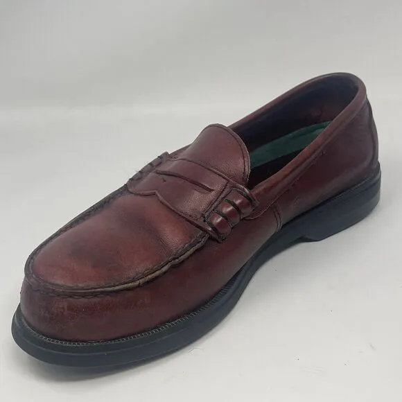 Red Wing 6605 Steel Toe Loafers Mens 9.5 EE Extra Wide Burgundy Safety Workwear