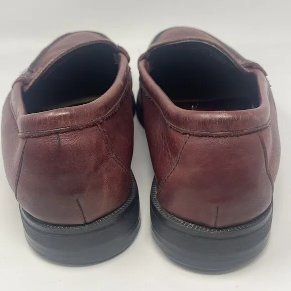 Red Wing 6605 Steel Toe Loafers Mens 9.5 EE Extra Wide Burgundy Safety Workwear