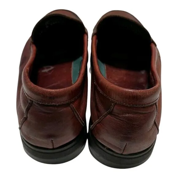 RED WING 6605 Steel Toes Burgundy Leather Penny Loafer Shoes Mens Size 11 D