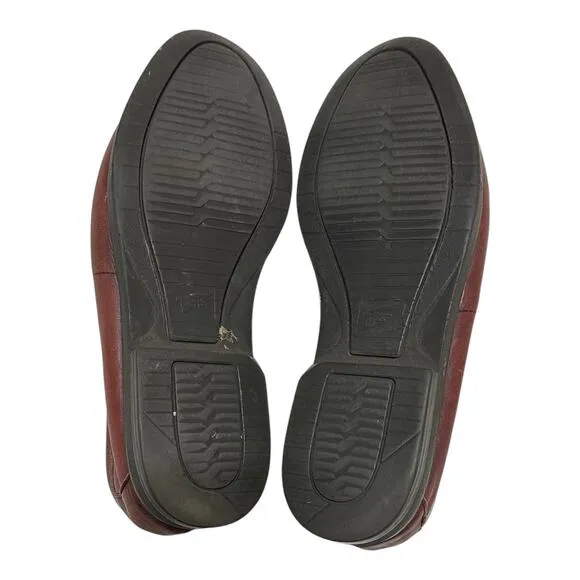RED WING 6605 Steel Toes Burgundy Leather Penny Loafer Shoes Mens Size 11 D