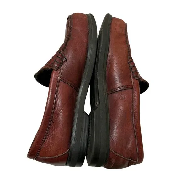 RED WING 6605 Steel Toes Burgundy Leather Penny Loafer Shoes Mens Size 11 D
