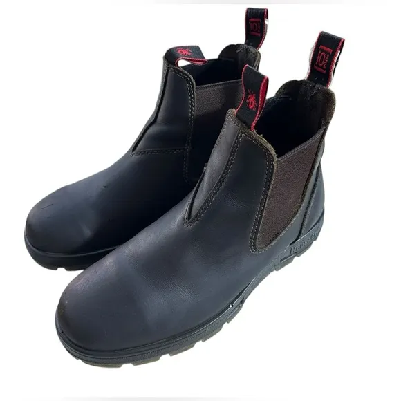 Redback Men's brown Leather Pull On Chelsea Work Boots