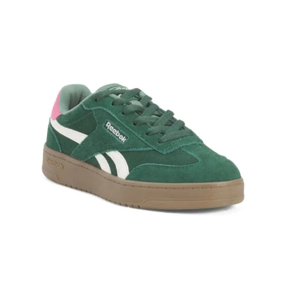 REEBOK Green/white Suede Forte Lounger Double Up Sneakers