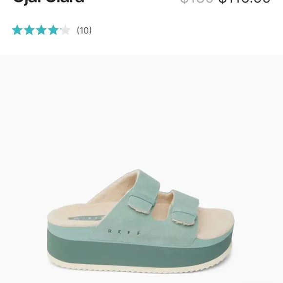 Reef Green Platform Sandals