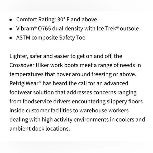 RefrigiWear Crossover Hiker Waterproof Boots