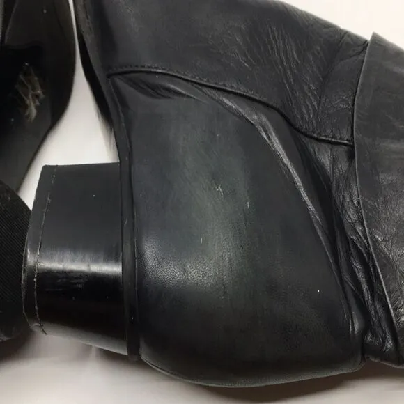Regarde Le Ciel Stefany 333 Metallic Dark Gray Leather Heeled Ankle Boots Sz 41