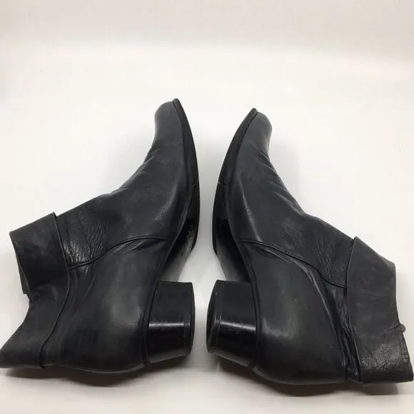 Regarde Le Ciel Stefany 333 Metallic Dark Gray Leather Heeled Ankle Boots Sz 41