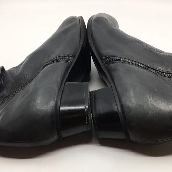 Regarde Le Ciel Stefany 333 Metallic Dark Gray Leather Heeled Ankle Boots Sz 41