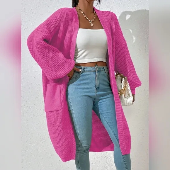 Relaxiva Dual Pocket Drop Shoulder Cardigan