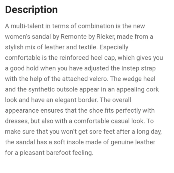 REMONTE by Rieker Brown Leather Cork Wedge Sandals