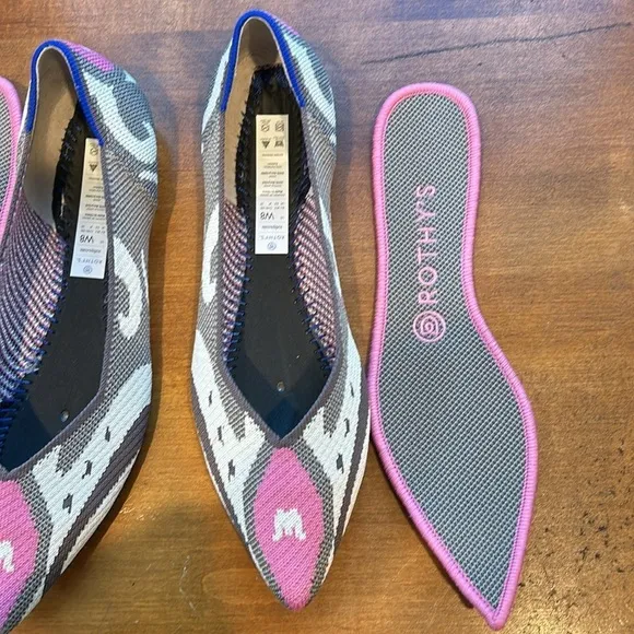 Retired Rothy’s The Point Flat Pink Moroccan women’s size 8 new without box
