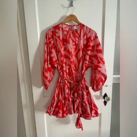 RHODE Ella Mini Dress Optical Floral Cotton Size XS