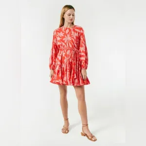 RHODE Ella Mini Dress Optical Floral Cotton Size XS