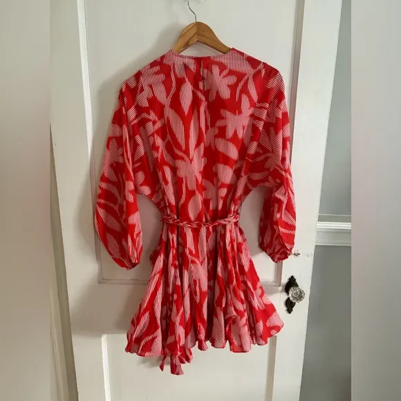 RHODE Ella Mini Dress Optical Floral Cotton Size XS