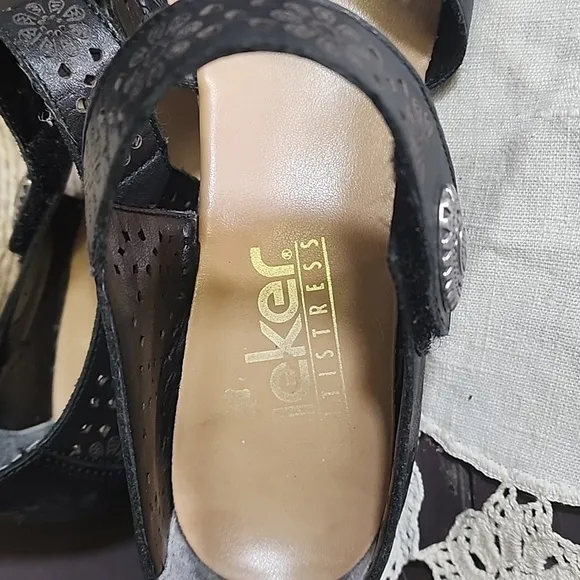 RIEKER black sandals womens size 40