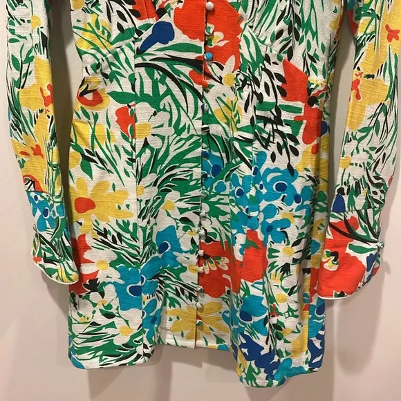 RIXO Jackie Floral Mini Dress - Size XS / Size 4