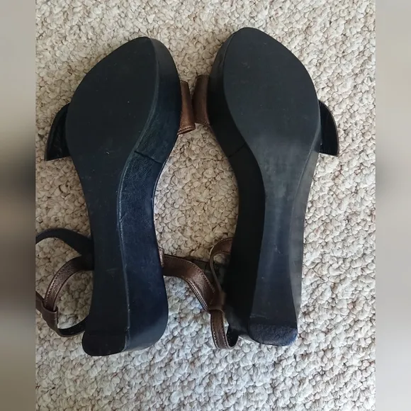 Robert CLERGERIE lambskin leather Bronze SANDALS size 8